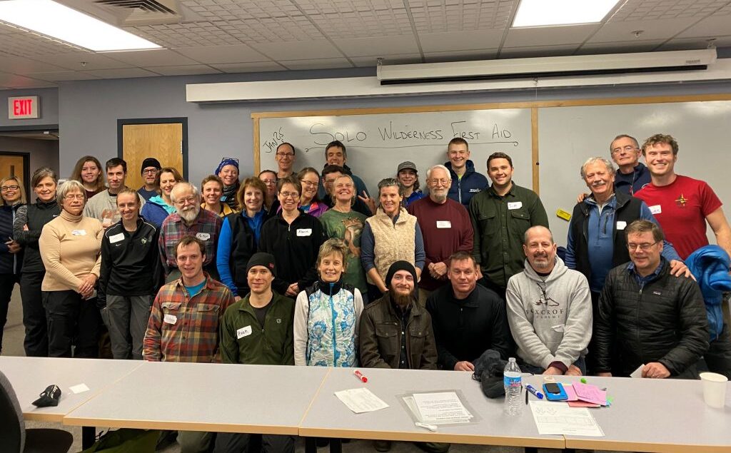 Students at the Wilderness First Aid course.