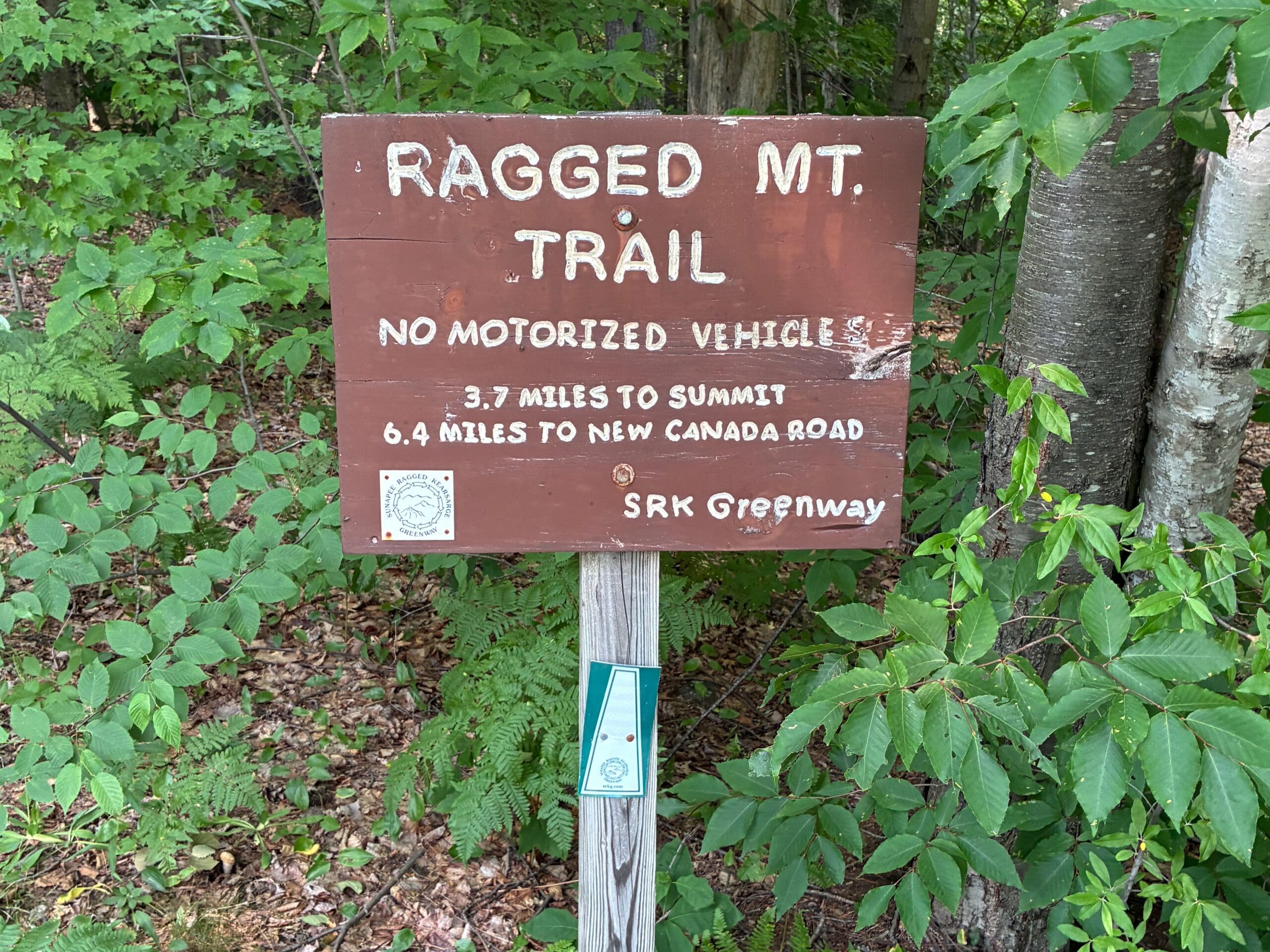 Trail 9 trailhead at the Proctor Academy Field House